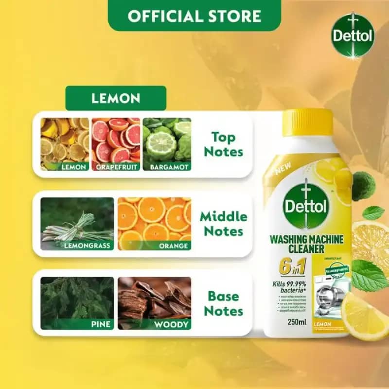 Promo Dettol Washing Machine Cleaner Lemon 250ml Diskon 37% Di Seller ...