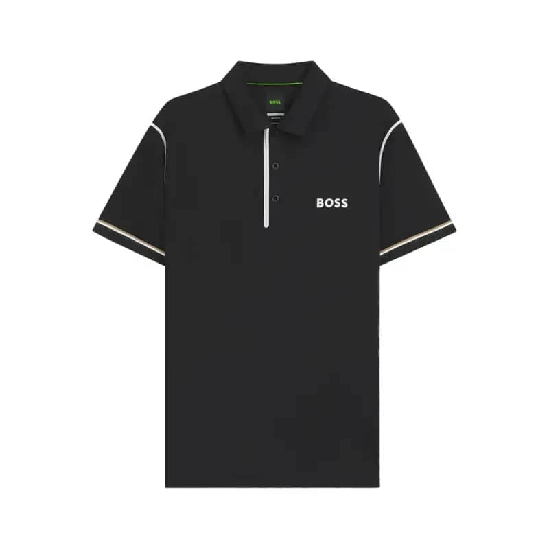Hugo Boss Active Paddy Golf Polo Shirt Ripstop Black