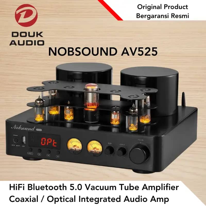 Jual Nobsound Av-525 Hifi Bluetooth 5.0 Vacuum Tube Amplifier