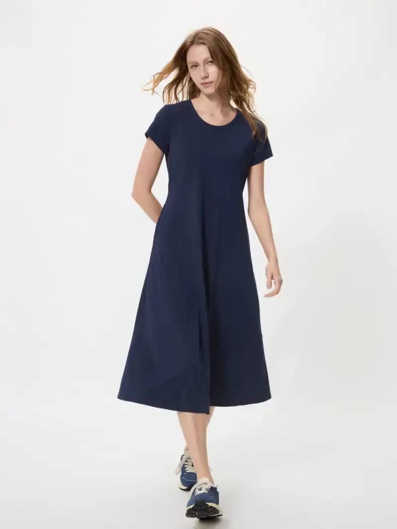 casual black mini dress Starless Night Black Short Sleeve Mini Dress