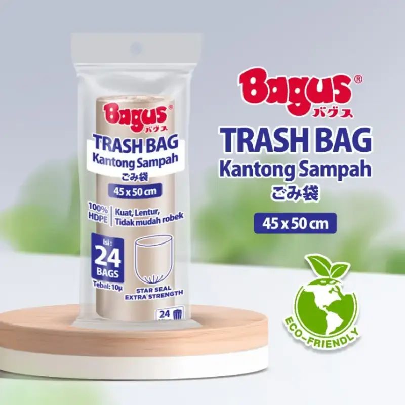 Jual Bagus Trash Bag Roll Isi 24 Warna Random / Kantong Keresek Sampah ...