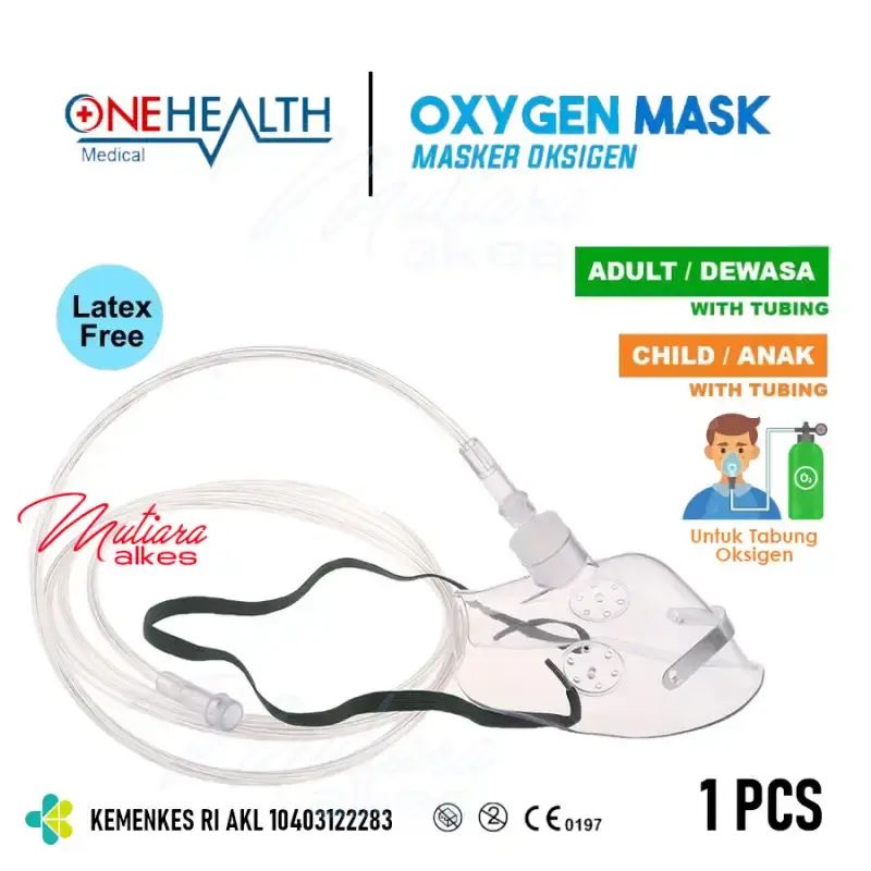 Masker O2 Anak Jual Masker Oksigen Gea / Onehealth Dewasa Dan Anak - Oxygen Mask Adult ...