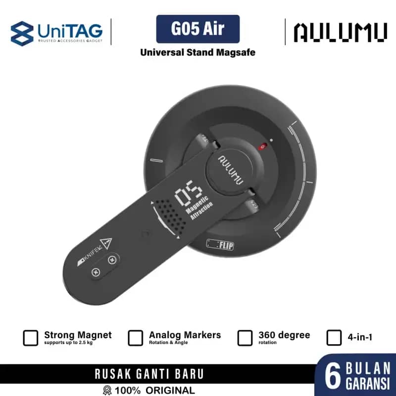 Aulumu G05 Mag Safe Phone Grip 360° Verstelbare Telefoonstandaard Doosopener iPhone 14
