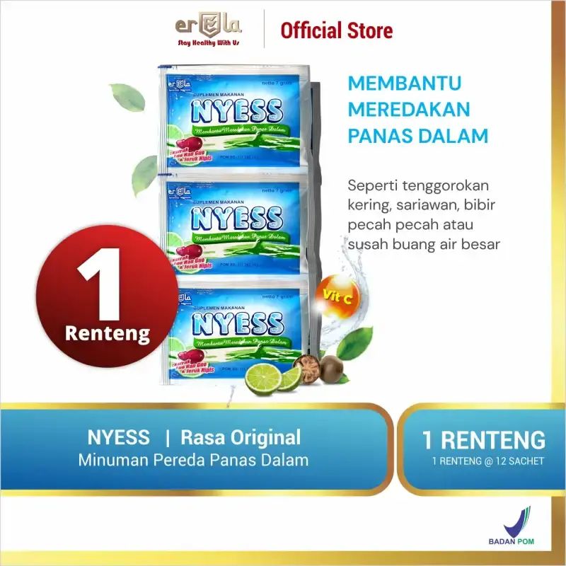 Promo Nyess Renteng Ori - Herbal Pereda Panas Dalam & Sariawan 12 ...