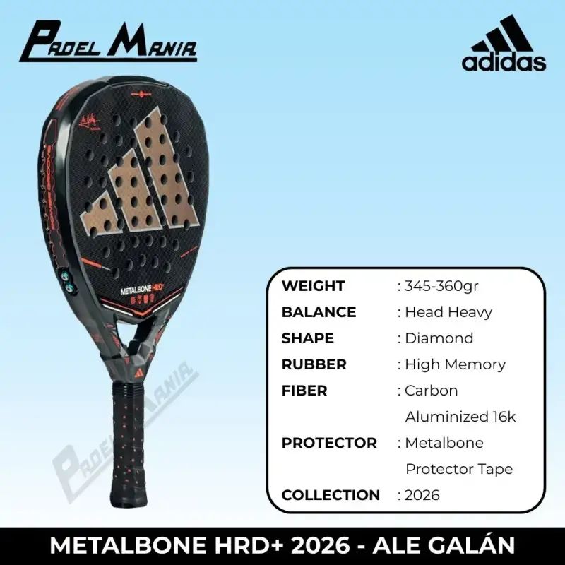 Jual adidas Metalbone Hrd+ 2026 - Ale Galán Padel Racket | Raket Padel ...