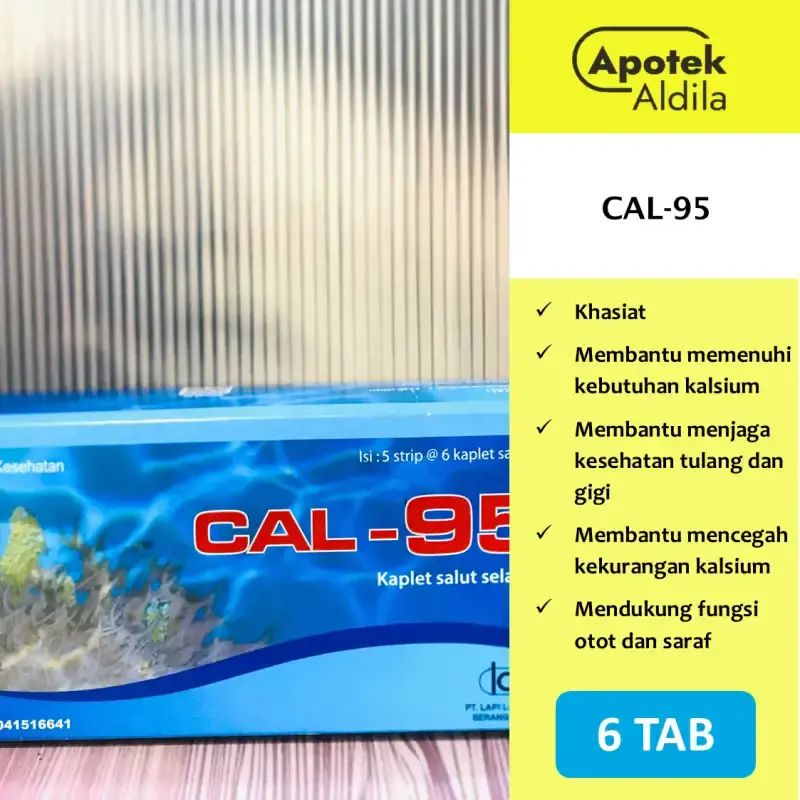 Jual Cal-95 Per Strip Isi 6 Kaplet Untuk Suplemen Kalsium Di Seller ...