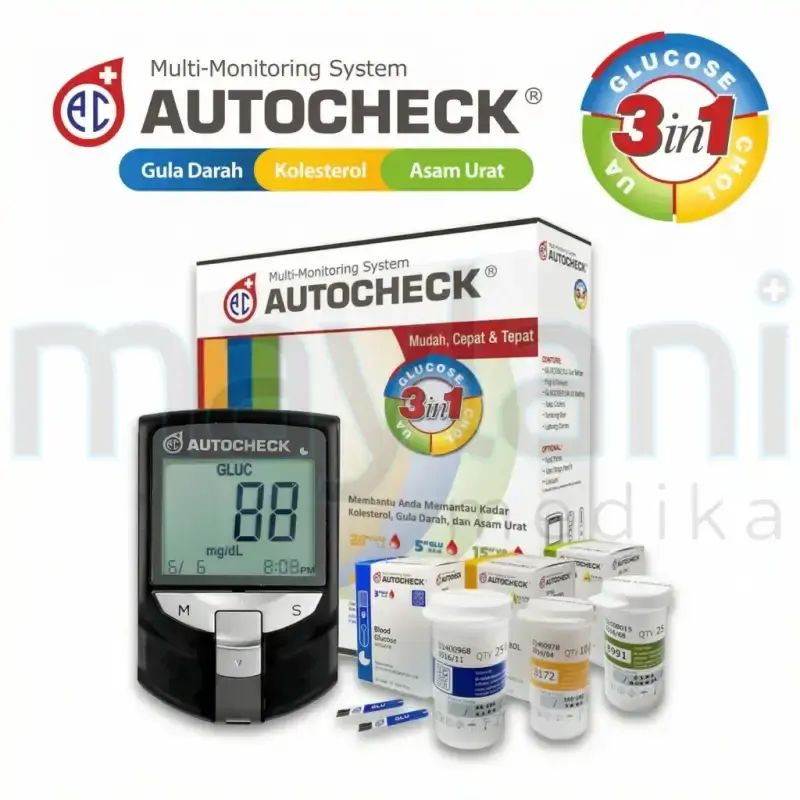 Promo Autocheck Gcu 3 In 1 Alat Autocheck 3in1 Gcu Meter Gula Darah ...