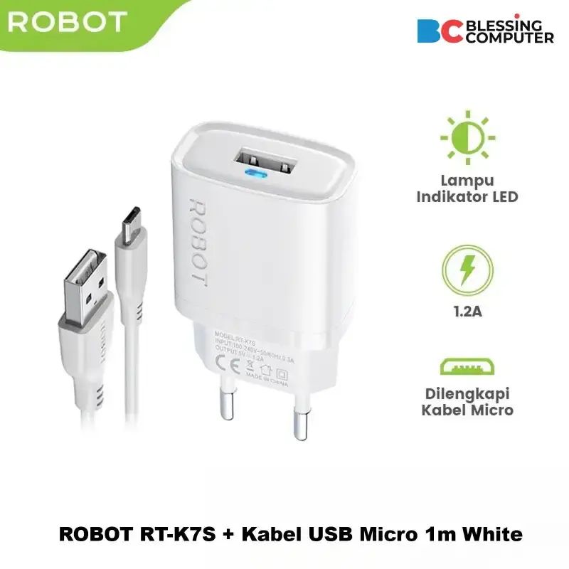 Robot Rt K7 Jual Charger Robot Rt-k7s + Kabel USB Micro 1m White Di Seller Blessing ...