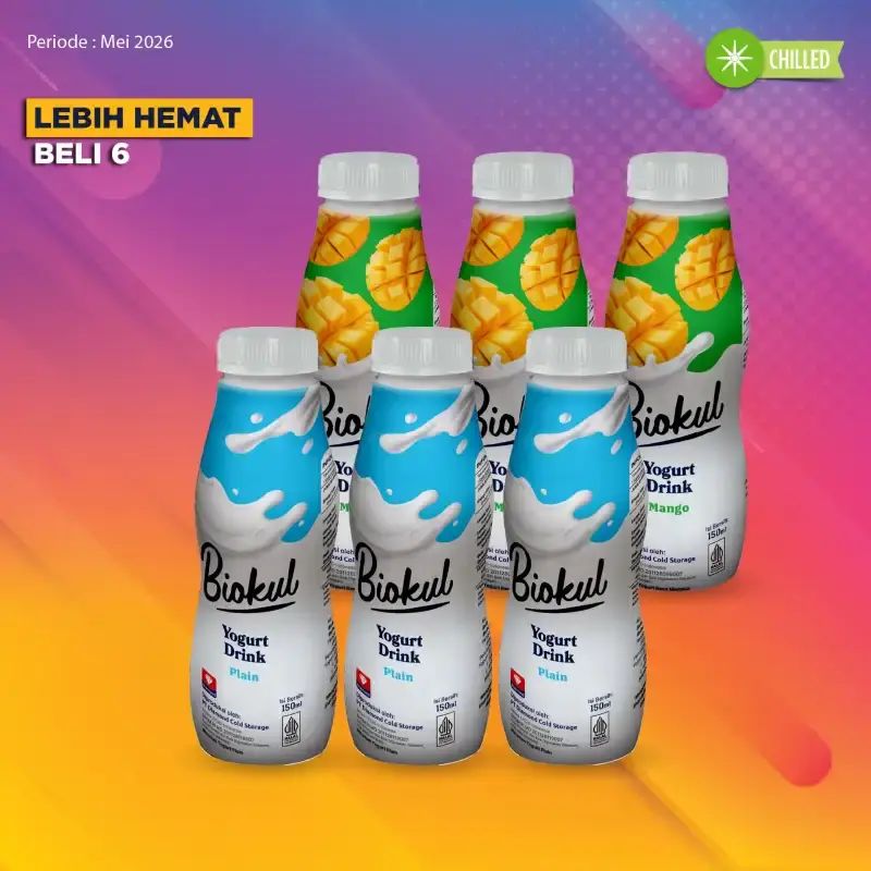 Promo Lebih Hemat Beli 6 Yogurt Biokul Drink 150 Ml @3 Pcs Variant ...