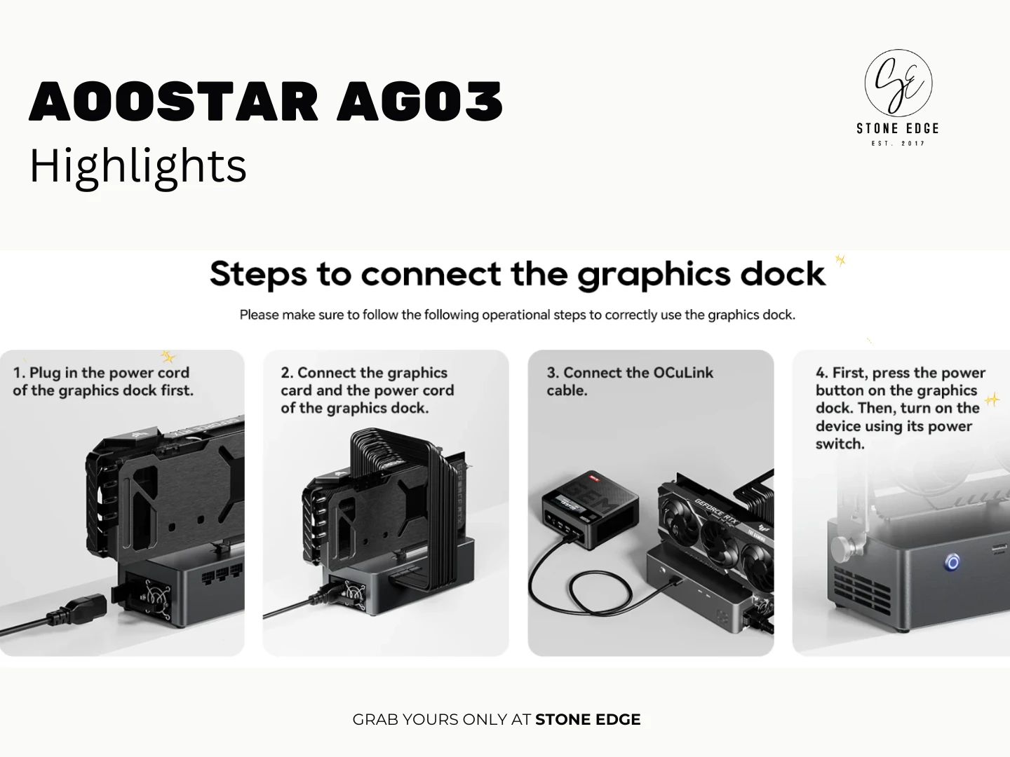 AOOSTAR AG03 eGPUドック(ローカルLLM可) 【公式】【メーカー公式