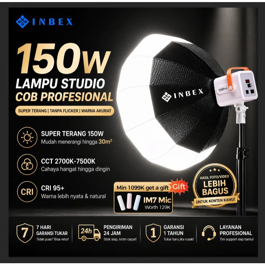 Promo Original Inbex Il150pro Live Lampu Studio Softbox Lighting Video ...