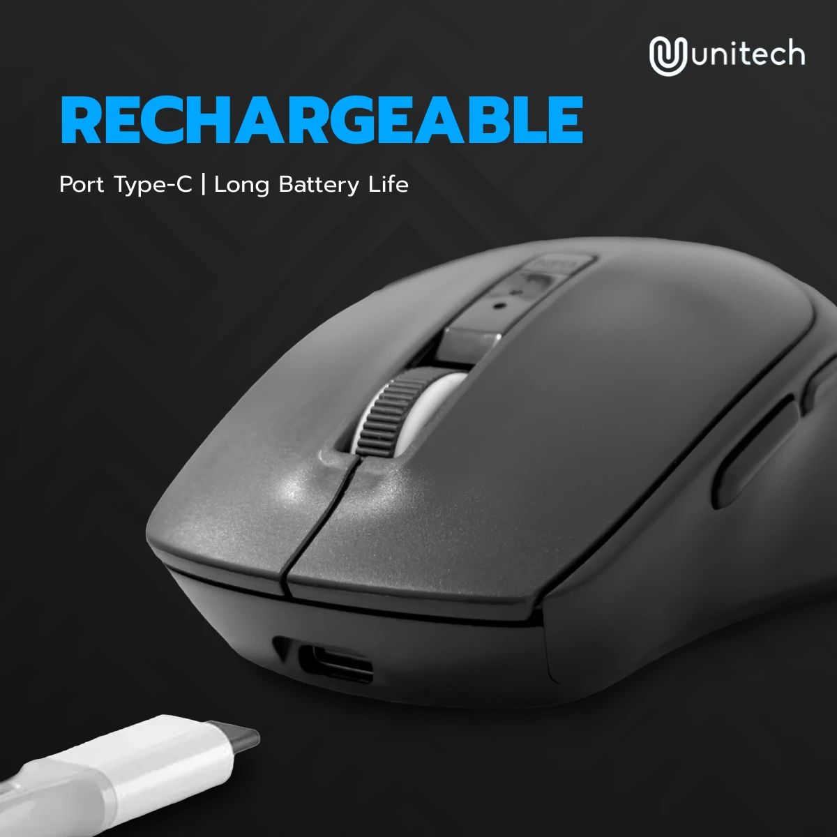 Promo Unitech Mouse Bluetooth Wireless Rechargeable Avalon Silent Clik ...