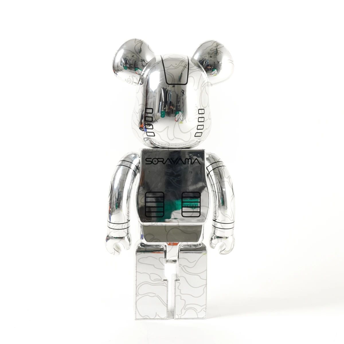 Promo Bearbrick X Hajime Sorayama X Bape Shark Silver Foil 1000
