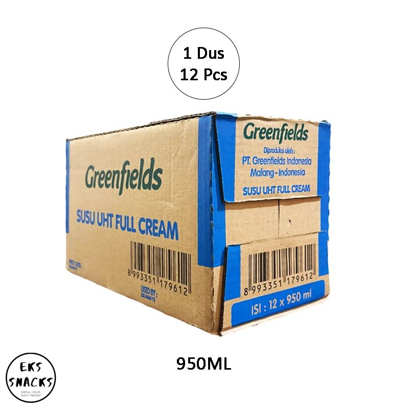 Jual Greenfields Susu Uht 950ml - Full Cream [1 Dus 12 Pcs] Di Seller ...