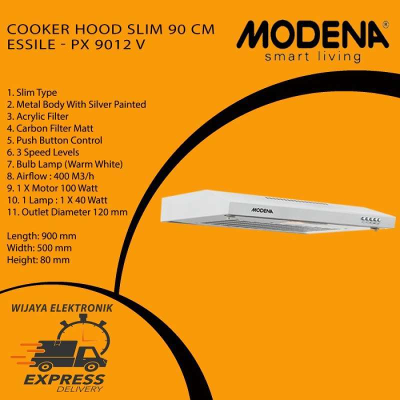 Promo Exhaust 90Cm Modena Px9012V / Cooker Hood Modena Px9012V Diskon