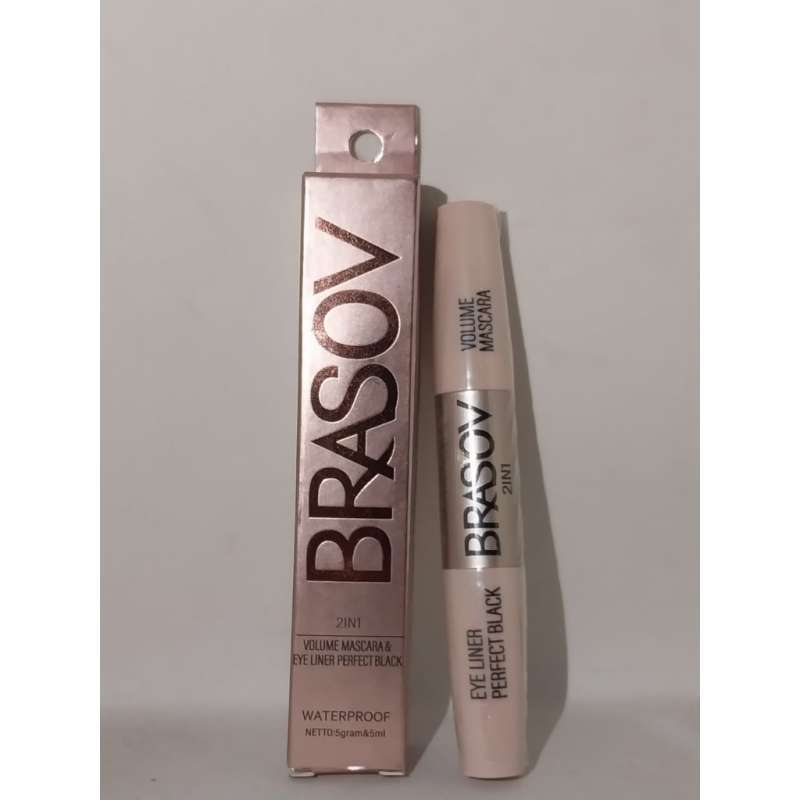 Promo Brasov 2in1 Volume Mascara & Eyeliner Perfect Black Waterproof
