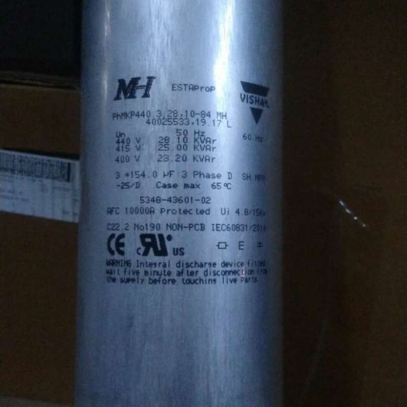 Promo Capacitor Esta Vishay / Kapasitor Bank 3p 50hz 40kvar 100kvar