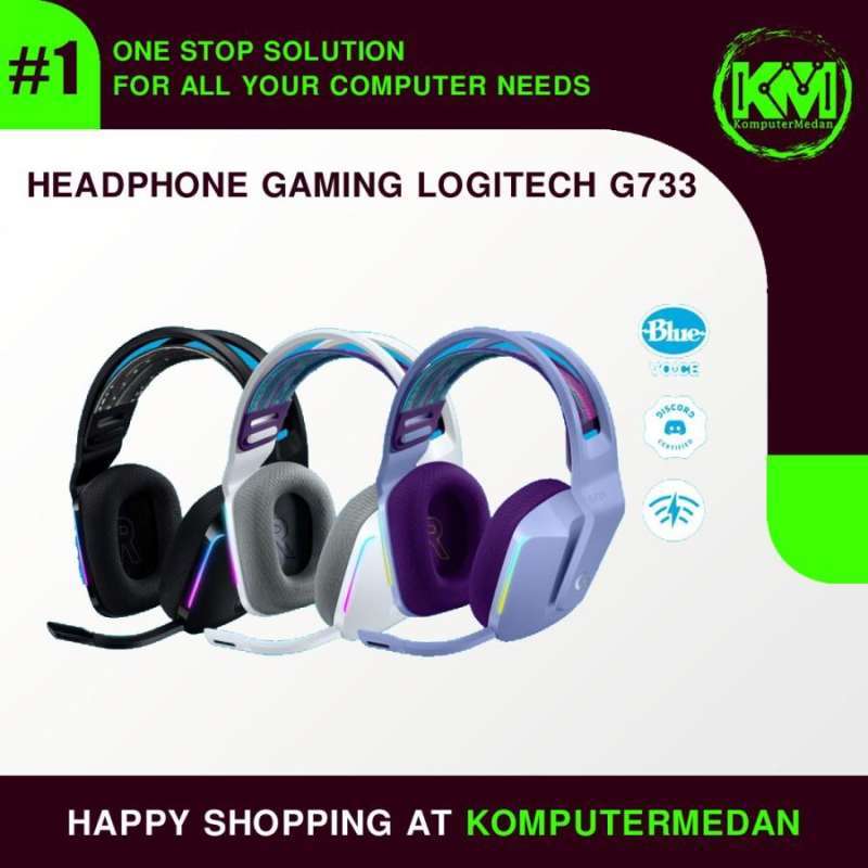 Jual Logitech G733 LIGHTSPEED Wireless RGB 7.1 Surround Gaming Headset Lilac di Seller