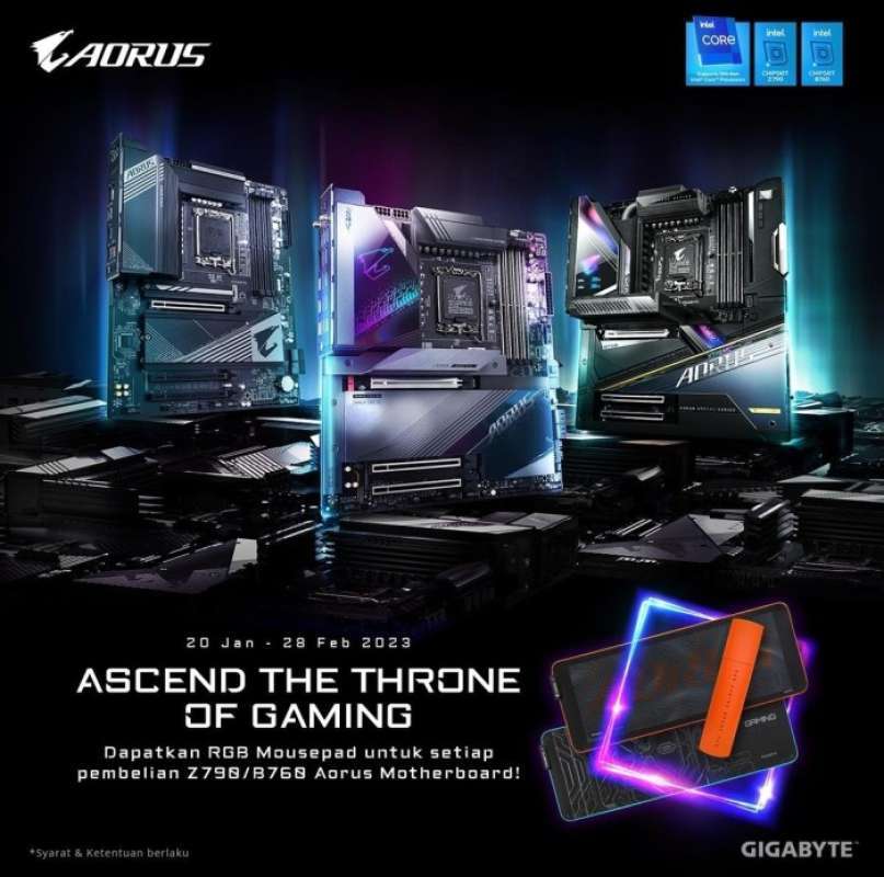 Promo Gigabyte Motherboard Intel Z790 AORUS MASTER socket LGA1700 EATX