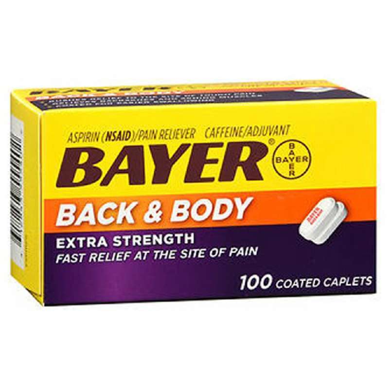 Promo Bayer Back &amp; Body Pain Reliever, 100 tabs Diskon 25% di Seller ...