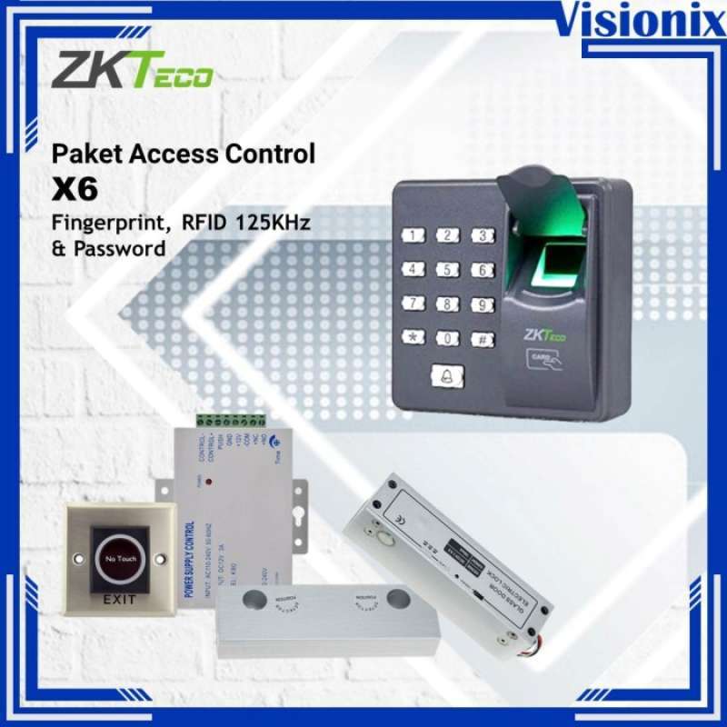 Promo Paket Access Door Fingerprint X6 Access Control Pintu Kaca