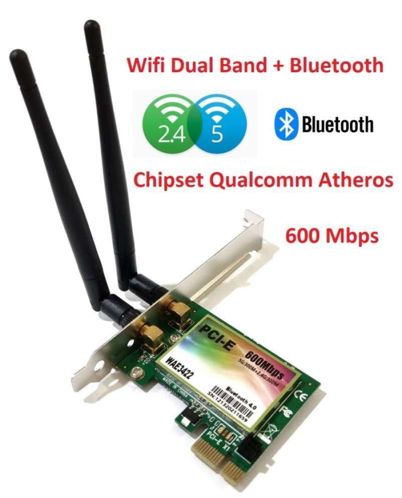 Promo PCIE Wifi Dual Band Bluetooth Atheros Network Card