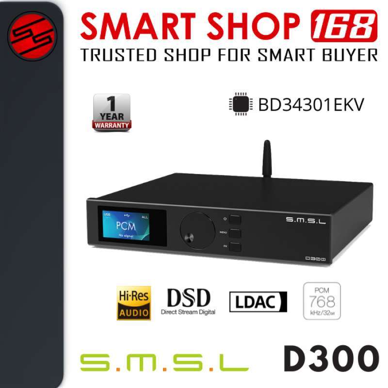 Jual SMSL D300 Digital to Analog Converter Bluetooth Hifi Desktop DAC