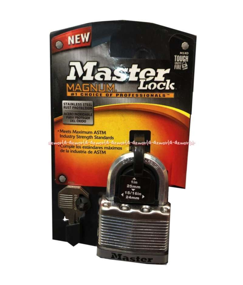 Promo Master Lock Magnum Padlock Gembok Kunci 25mm Kotak Tahan Api ...