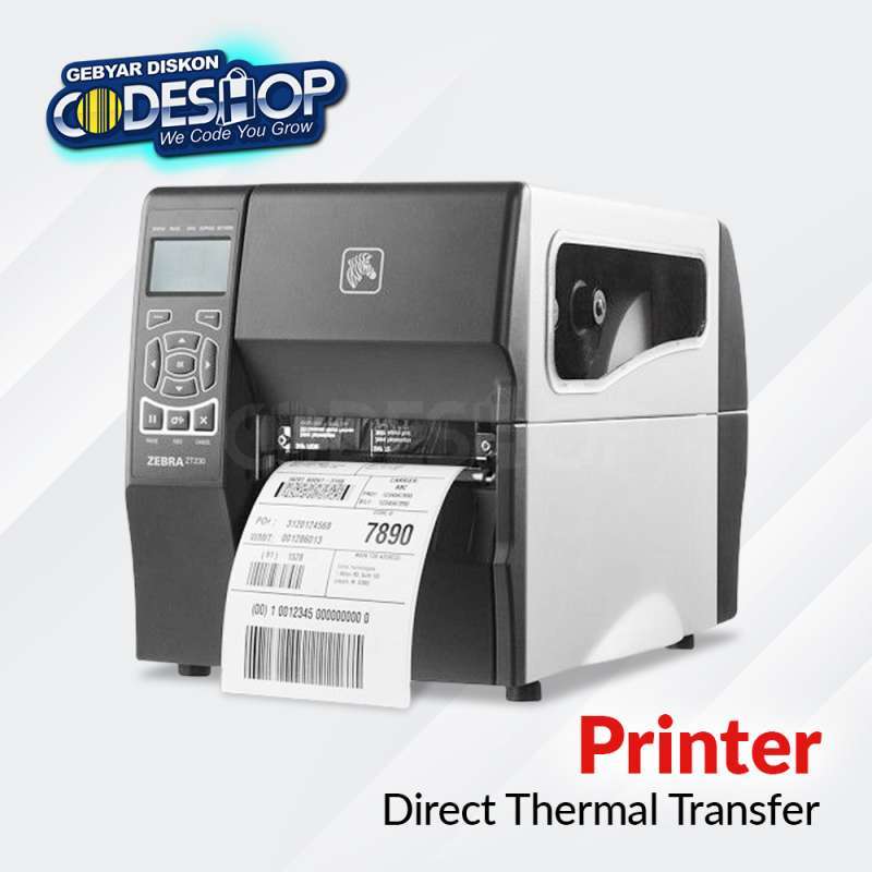 Jual Zebra Zt230 Industrial Printer Label Barcode Direct Thermal Transfer 203dpi Usb Di Seller