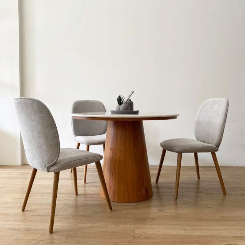 Promo Mila Dining Chair And Wayne Round Dining Table Diskon 23 di