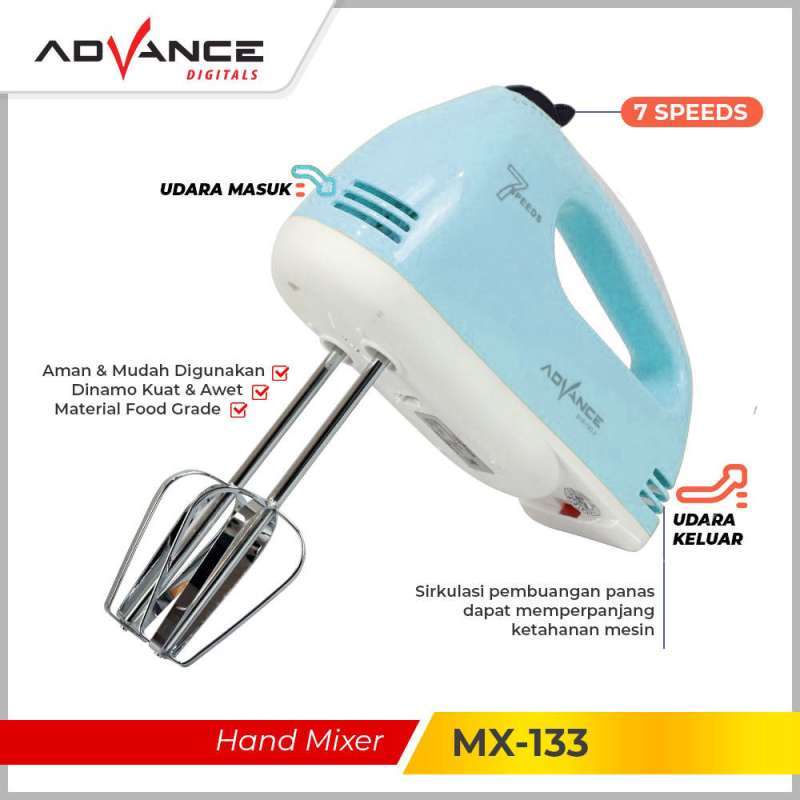 Jual Mixer Advance Hand Mixer MX133 Garansi 1 Tahun BLUE di Seller