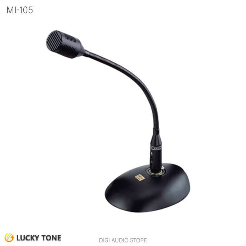 Jual Lucky Tone Mi105 Dynamic Microphone Gooseneck Mic Meja Pidato