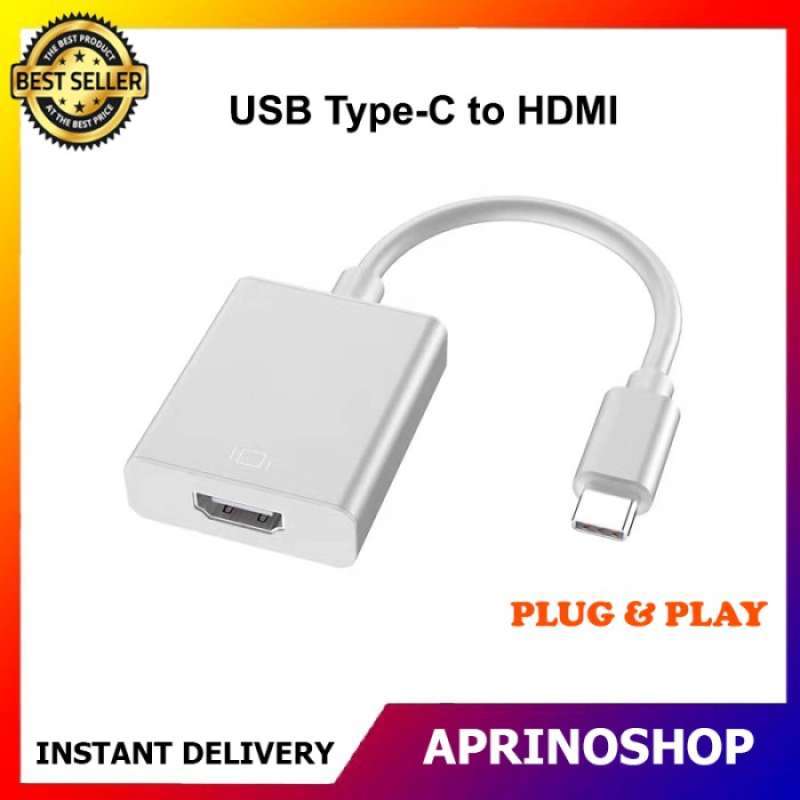 Jual kabel usb type c to hdmi converter adapter kabel tipe c to hdmi di