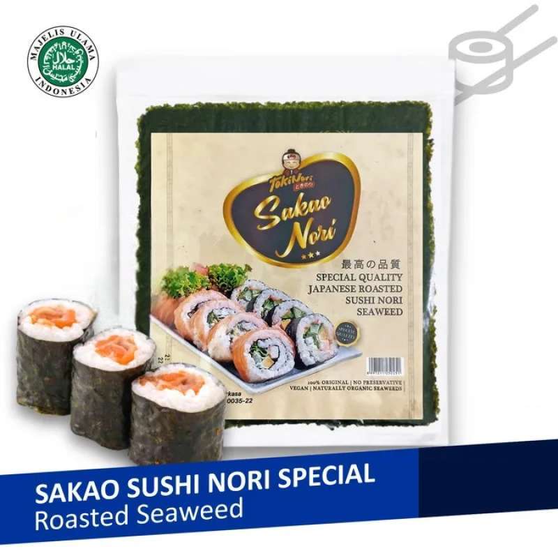 Jual Sakao Sushi Nori Rumput Laut Seaweed SAKAO SUSHINORI 10S di