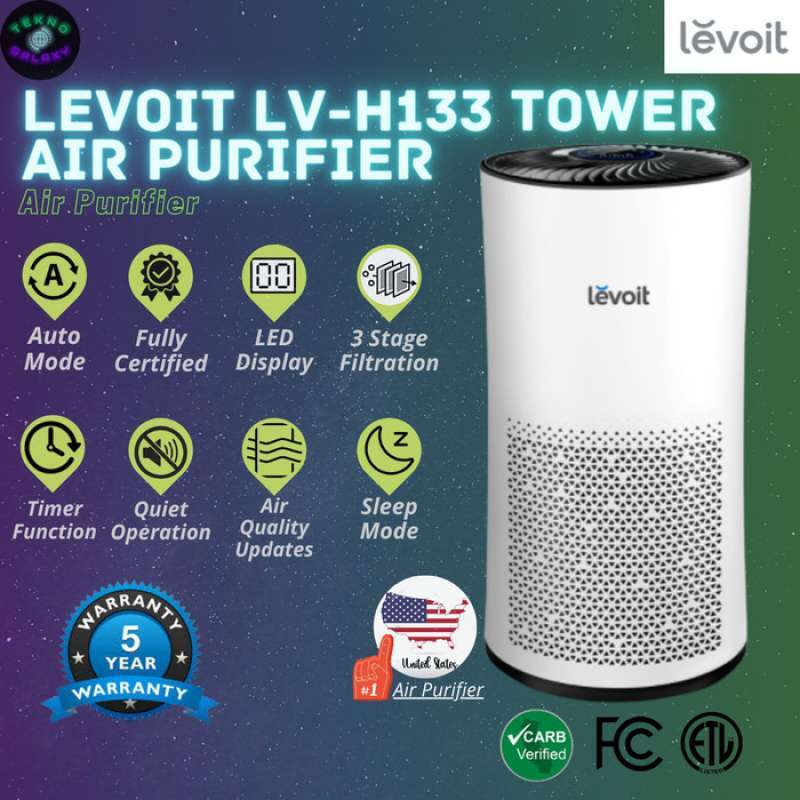 Jual LEVOIT LVH133 Tower True HEPA Air Purifier Ruangan Besar di