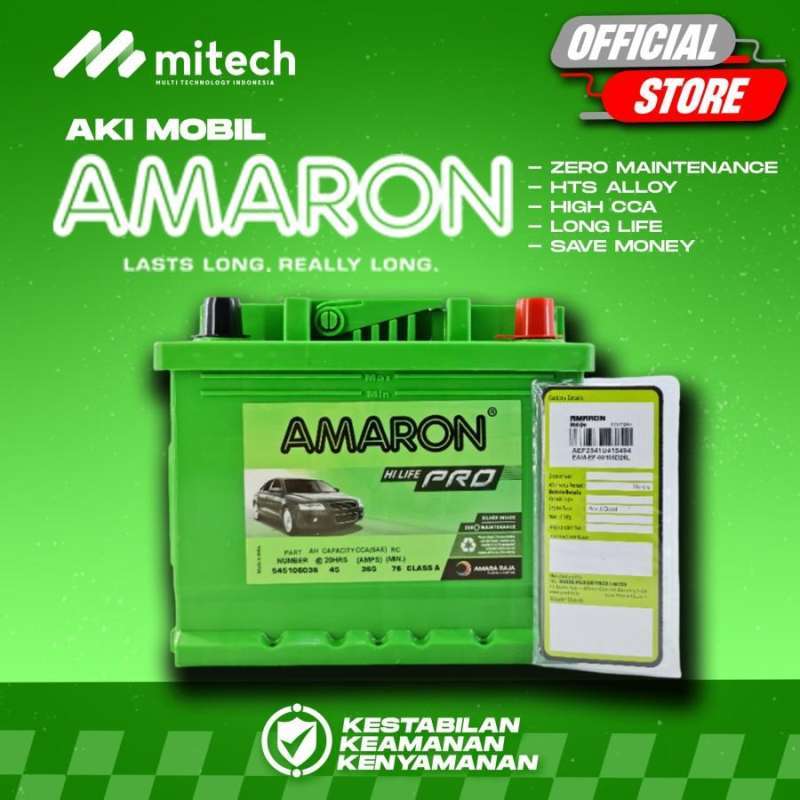 Jual Aki Mobil Chevrolet Spin Bensin DIN 45 Amaron Hi-Life Duro 12V