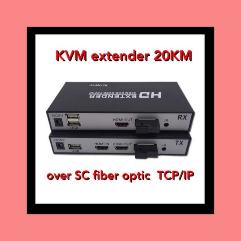 Extender in Fibra HDMI 4K, Ricetrasmettitore Ottico Video HDMI KVM 20KM, Extender HDMI su Adattatore di Estensione HDMI in Fibra Ottica Supporta Tutti i Sistemi (Spina UE