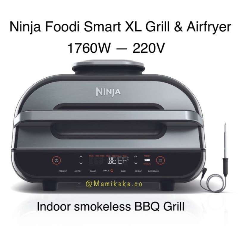 Jual Ninja Foodi Smart Xl Grill Air Fryer Ag551 Indoor Bbq Smokeless ...