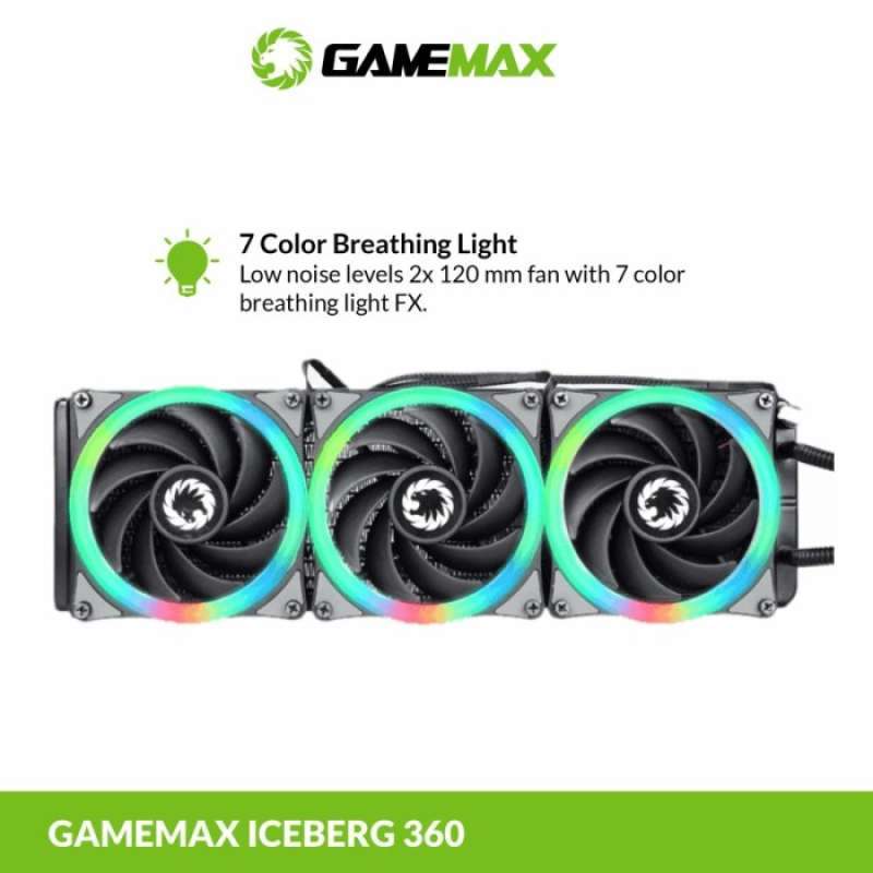 Jual GAMEMAX ICEBERG 360 ICEBERG ARGB WATER COOLING SYSTEM mantap di