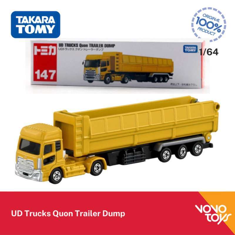 Camion à Benne Basculante Tomica No.147 - UD Quon, échelle 1:64, Couleur Jaune - Modèle Réduit Neuf