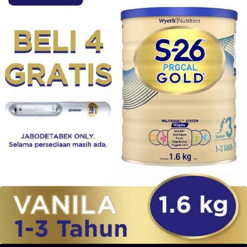 Promo S26 Procal Gold Tahap 3 Susu Formula [1600 gr] susu pertumbuhan ...