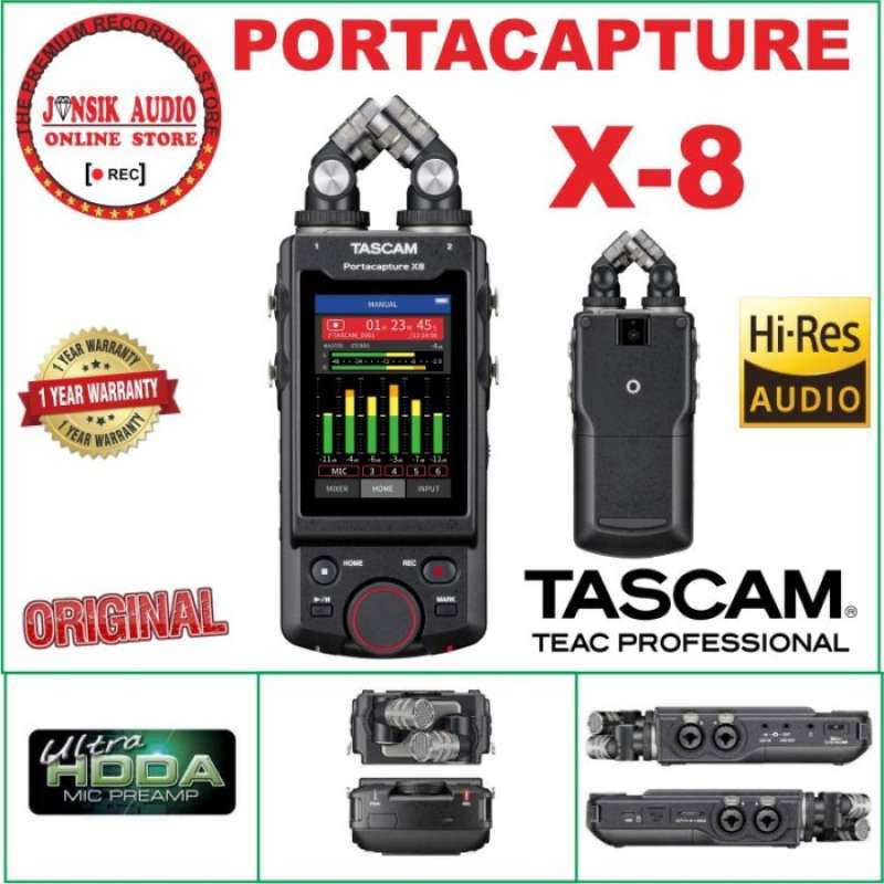 Promo Tascam Portacapture X8 High Resolution Adaptive Multi-Recorder ...