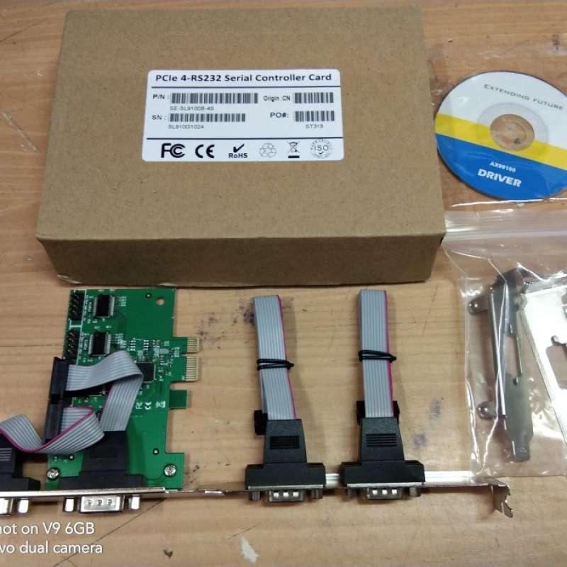 IO CREST 4-Port RS-232 Serial PCIe Card - XR17V358 Chipset, PCIe 2.0 X1, With Surge/ESD Protection