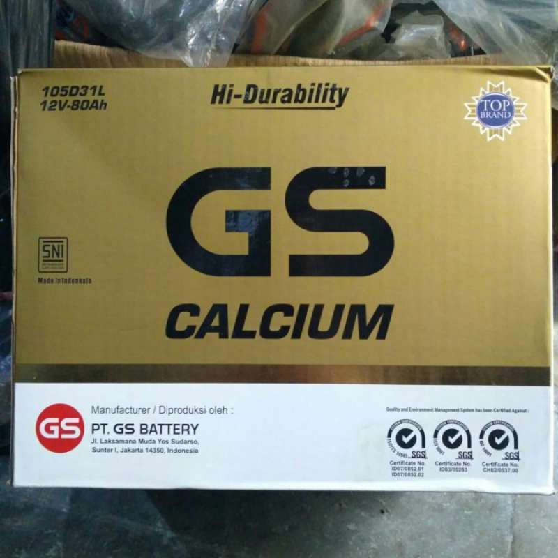Jual Aki Mobil Battery Gs Astra Type Calcium 105d31l 12volt 80amper, Di
