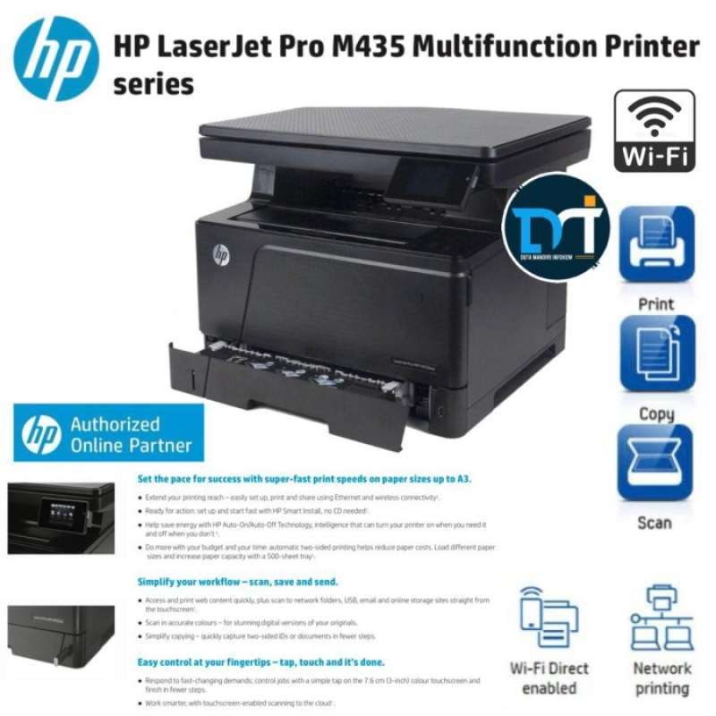 Jual Hp Laserjet PRO 400 MFP M435NW AIO Network Wifi Mono Printer di