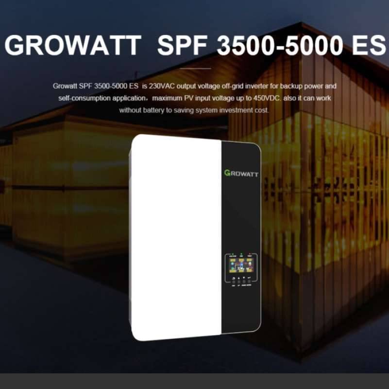 Promo Growatt PV Solar Inverter Off-Grid 5KW SPF 5000 ES / 5000ES 48V ...