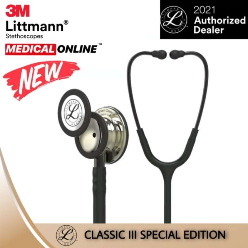 Jual 3M STETOSKOP LITTMANN CLASSIC III BLACK CHAMPAGNE MIRROR FINISH