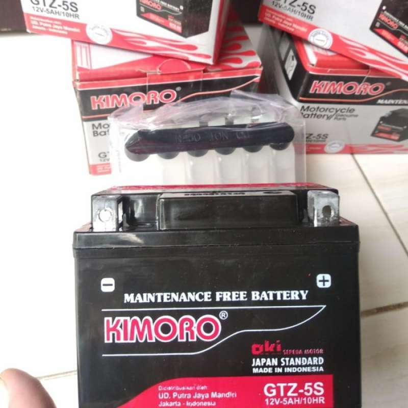 Jual aki motor 12v 5Ah GTZ-5S MF kimoro 12v vario beat di Seller Laris