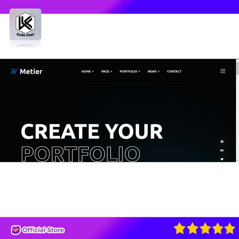 Promo METIER PERSONAL PORTFOLIO REACT TEMPLATE BY KODEASET Diskon 99%