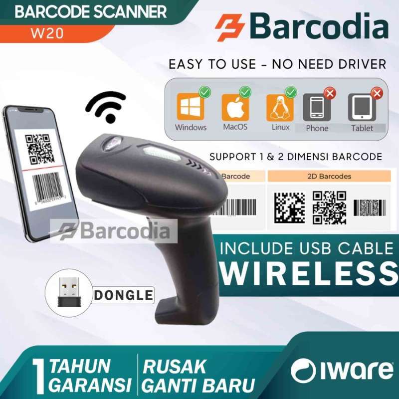 Jual 2D WIRELESS BARCODE SCANNER ULTRON ULTW20 (QRCODE, EFAKTUR